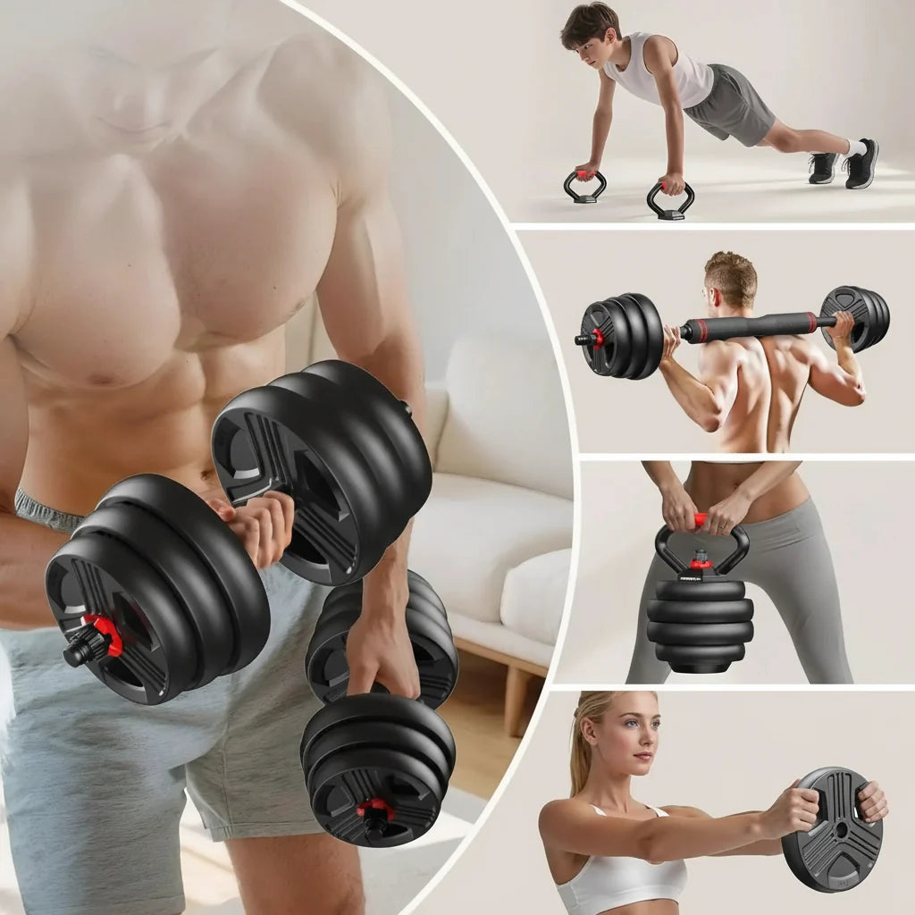 5-in-1 Adjustable Dumbbell & Kettlebell Set