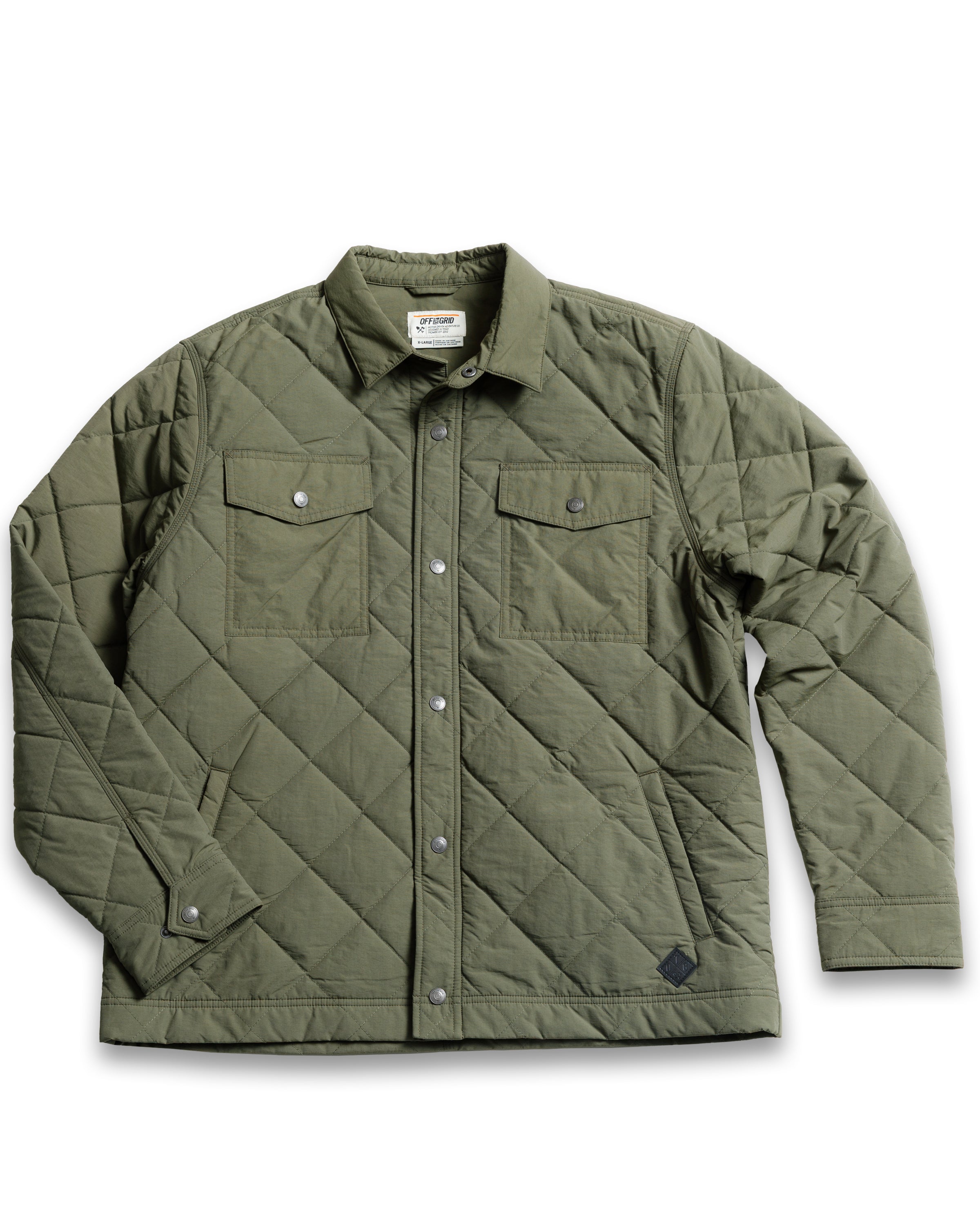 OFF THE GRID Ignite Quilted Jacket - Dark Olive