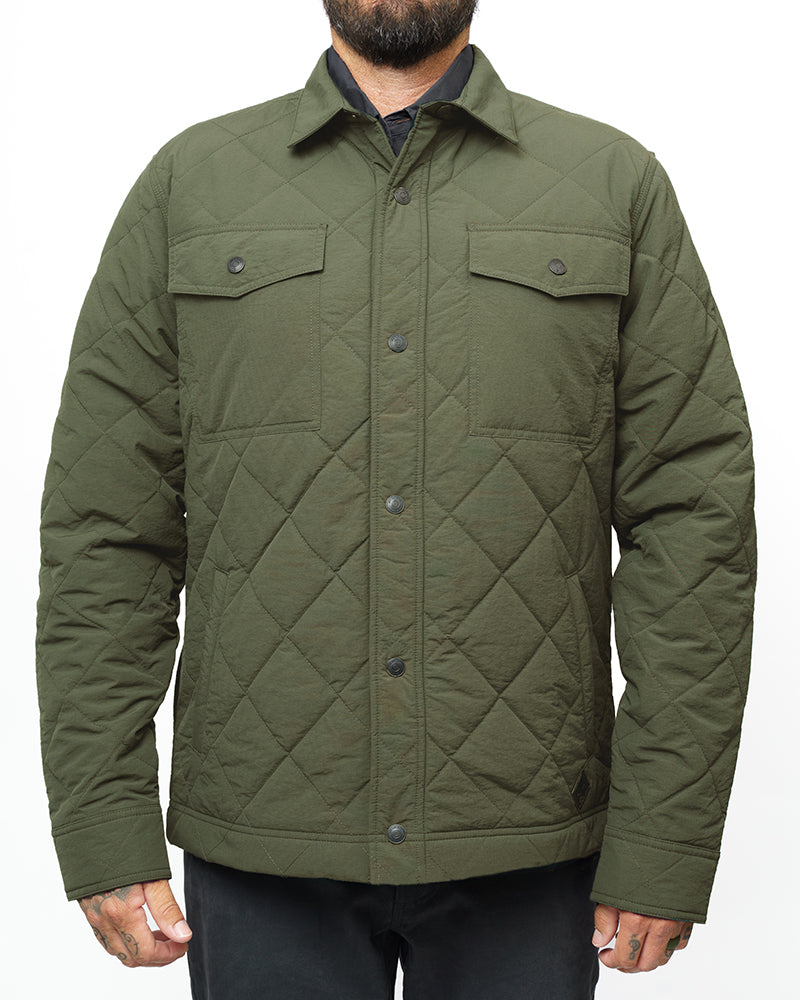 OFF THE GRID Ignite Quilted Jacket - Dark Olive