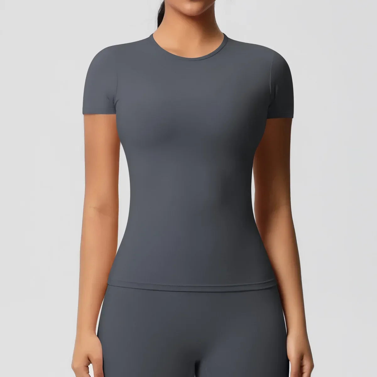 Women's Solid Compression Gym Yoga T-Shirt
