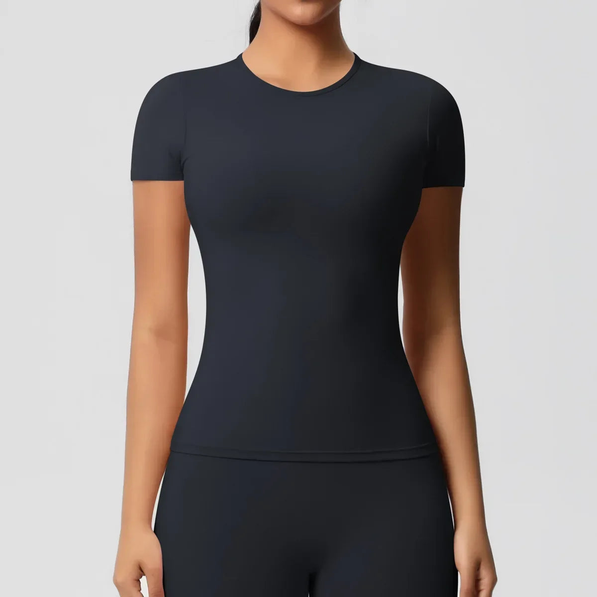 Women's Solid Compression Gym Yoga T-Shirt