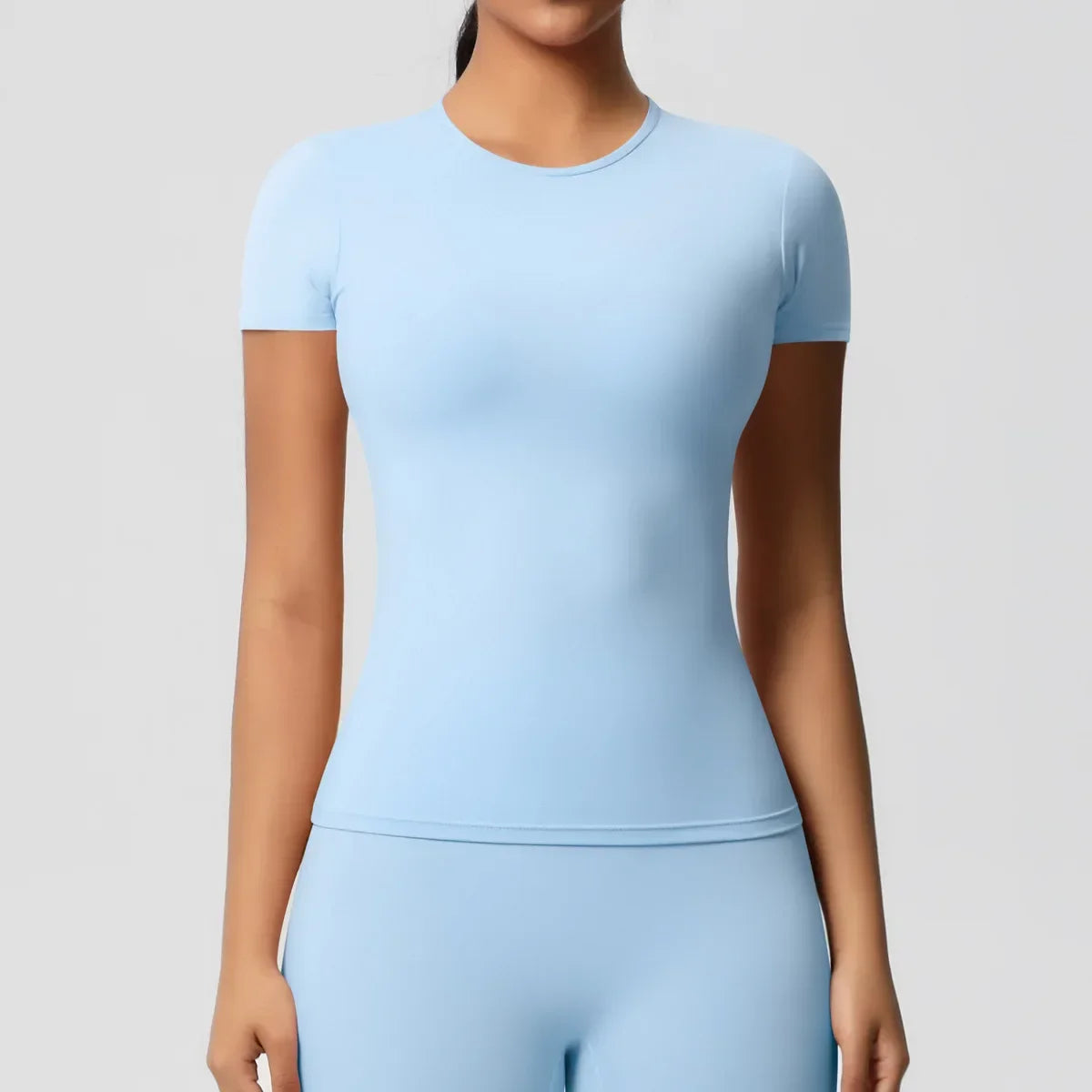 Women's Solid Compression Gym Yoga T-Shirt