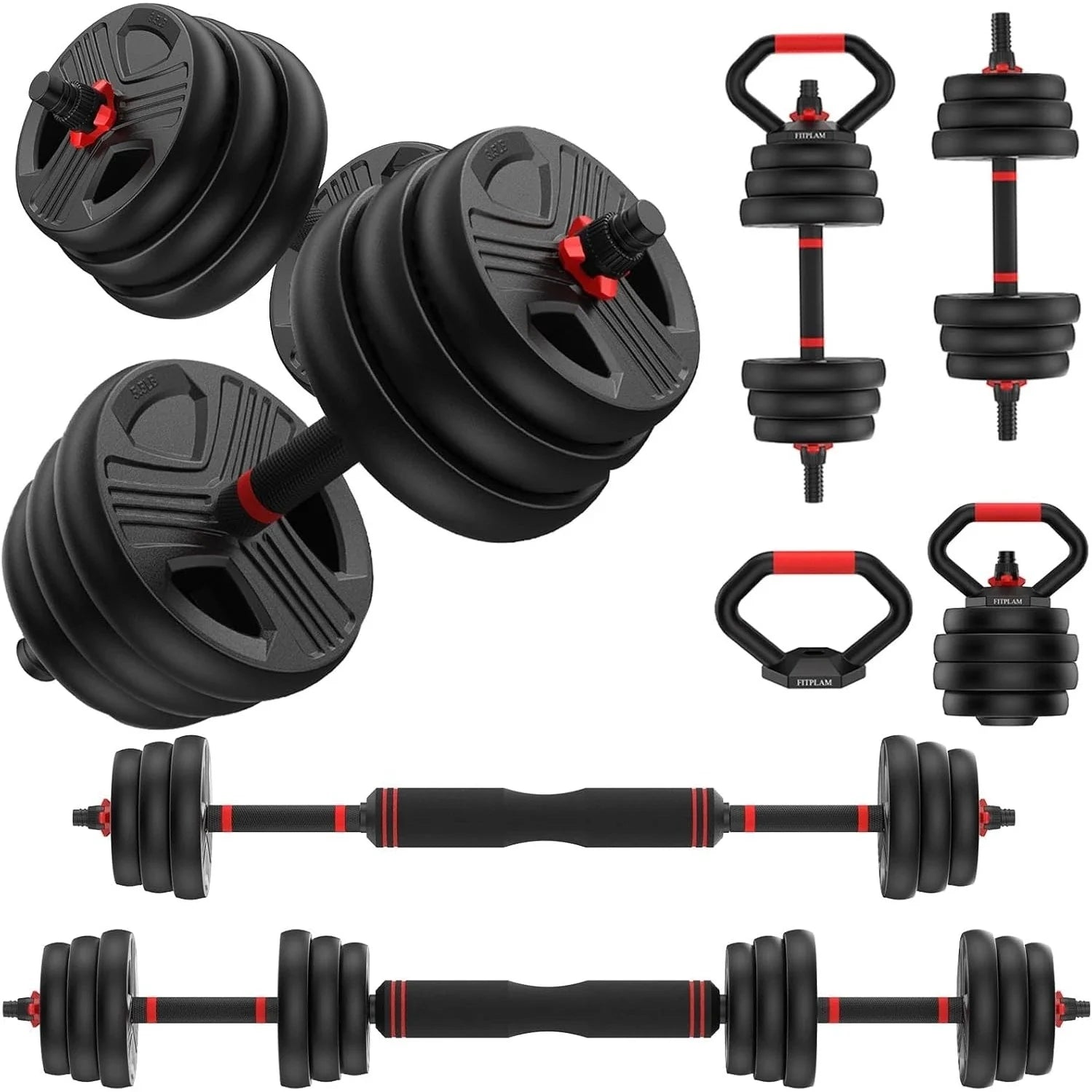 5-in-1 Adjustable Dumbbell & Kettlebell Set