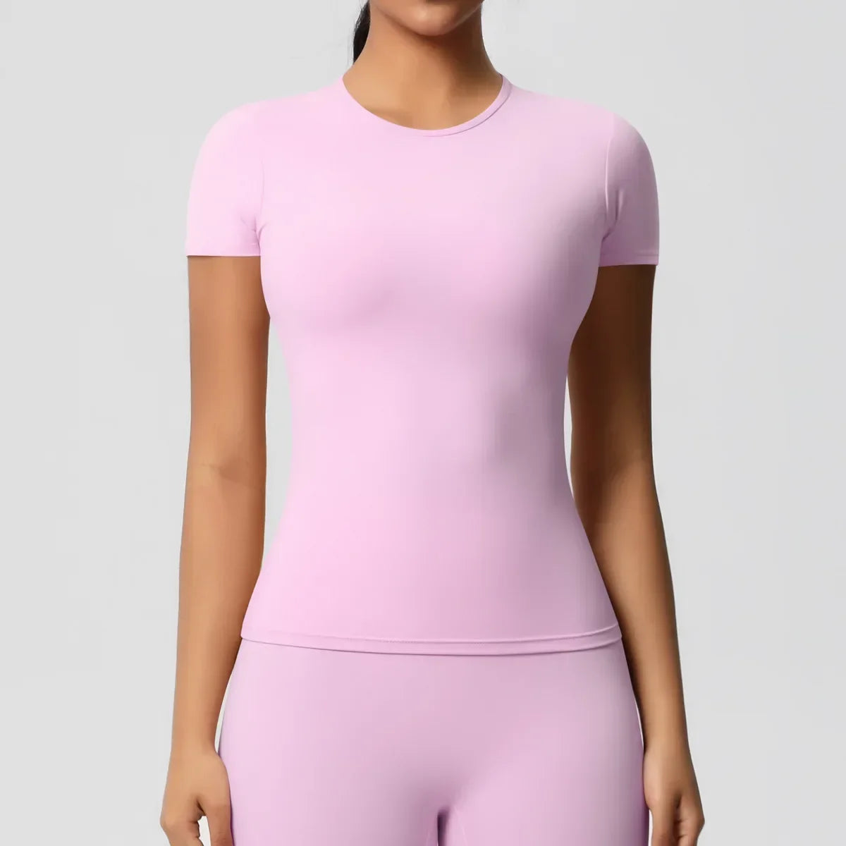 Women's Solid Compression Gym Yoga T-Shirt