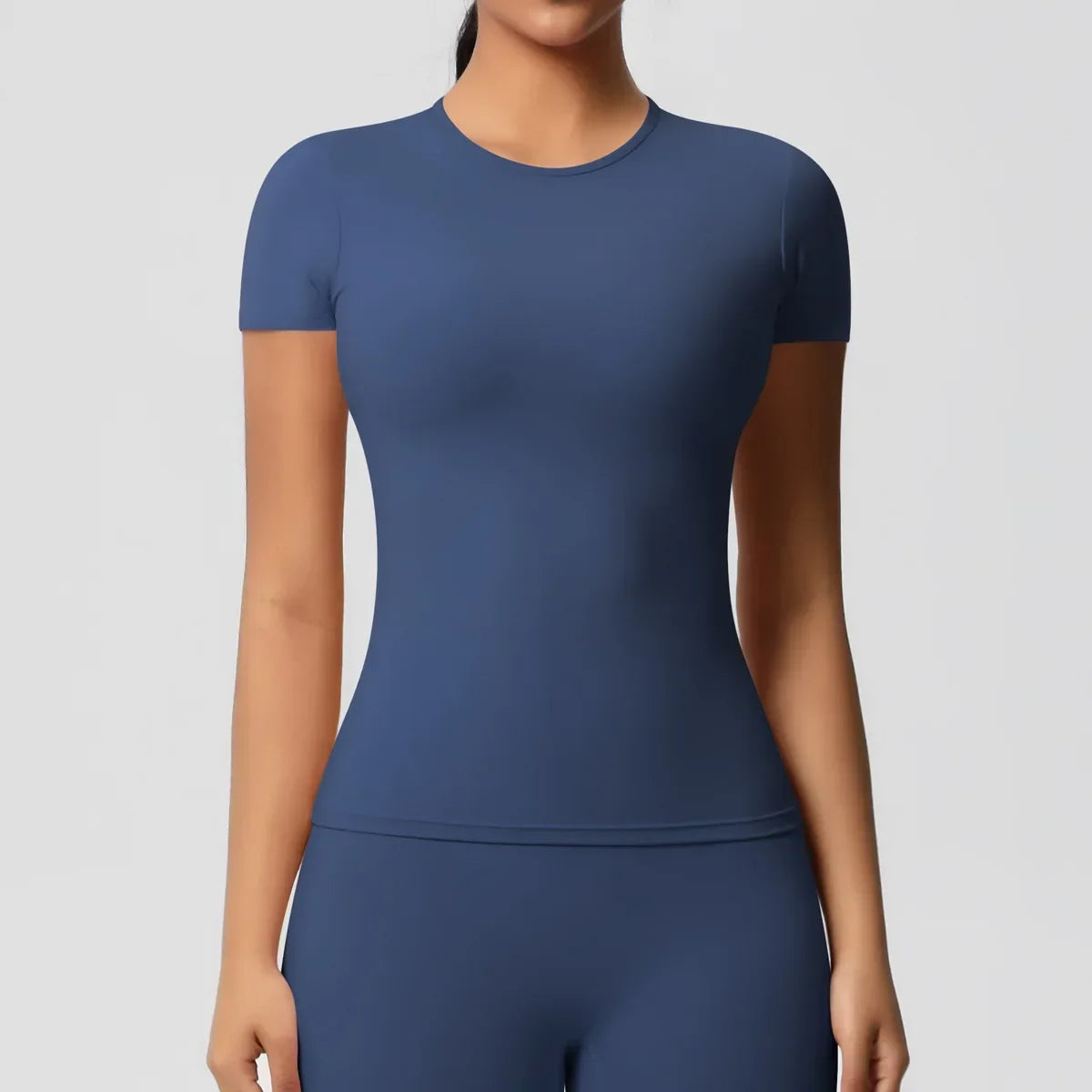 Women's Solid Compression Gym Yoga T-Shirt