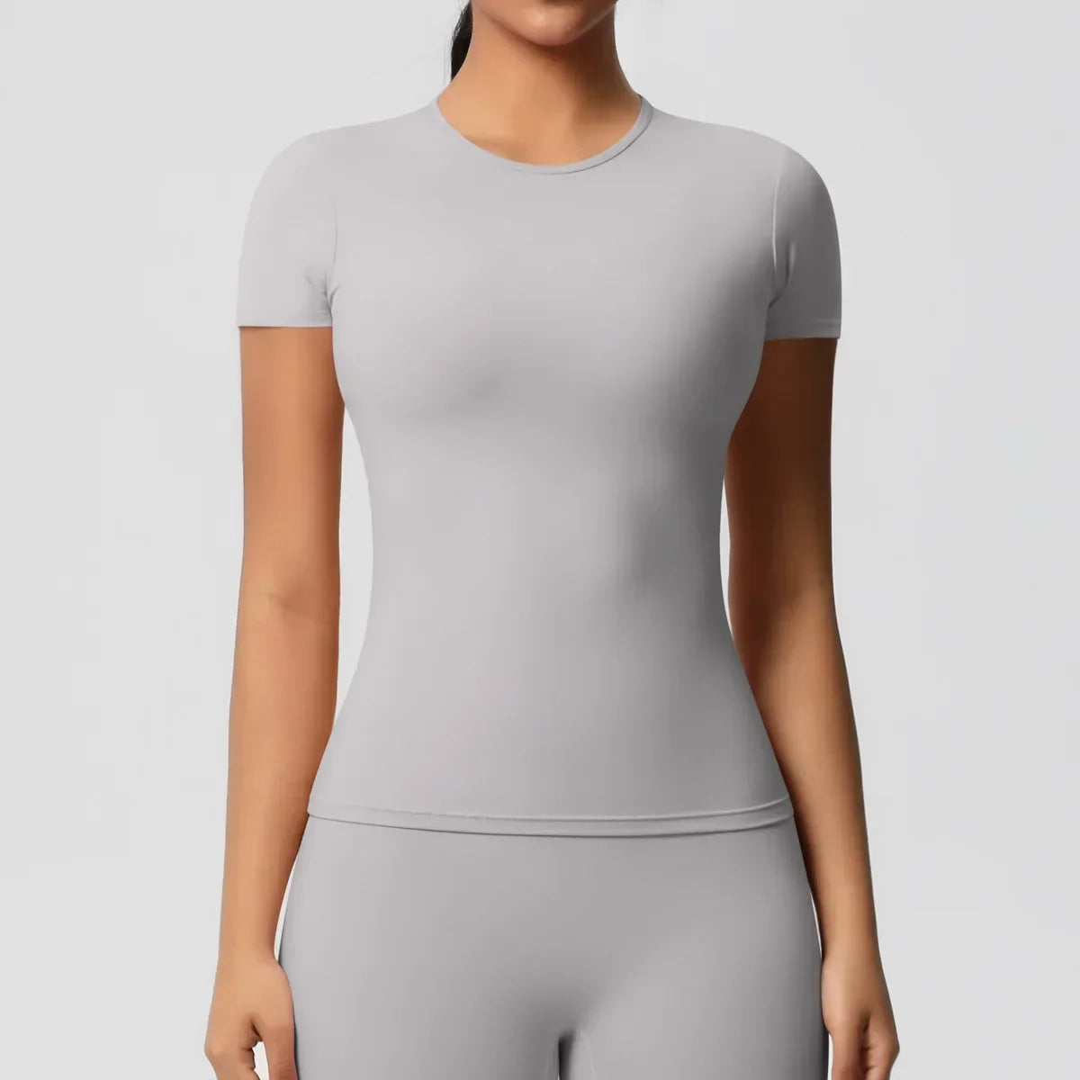 Women's Solid Compression Gym Yoga T-Shirt