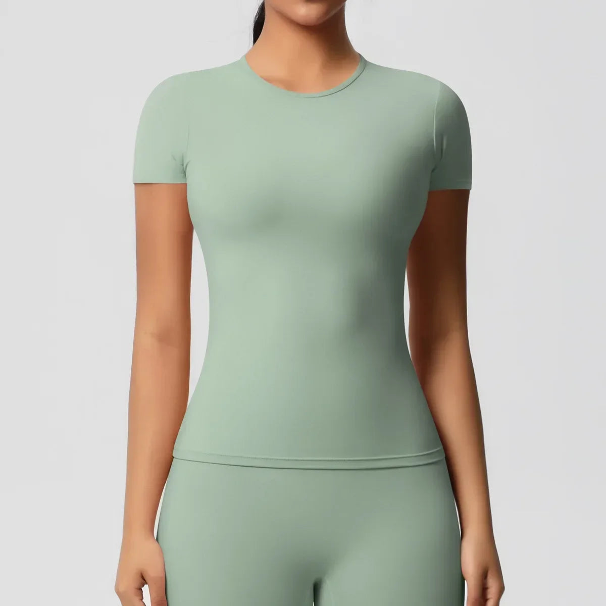 Women's Solid Compression Gym Yoga T-Shirt