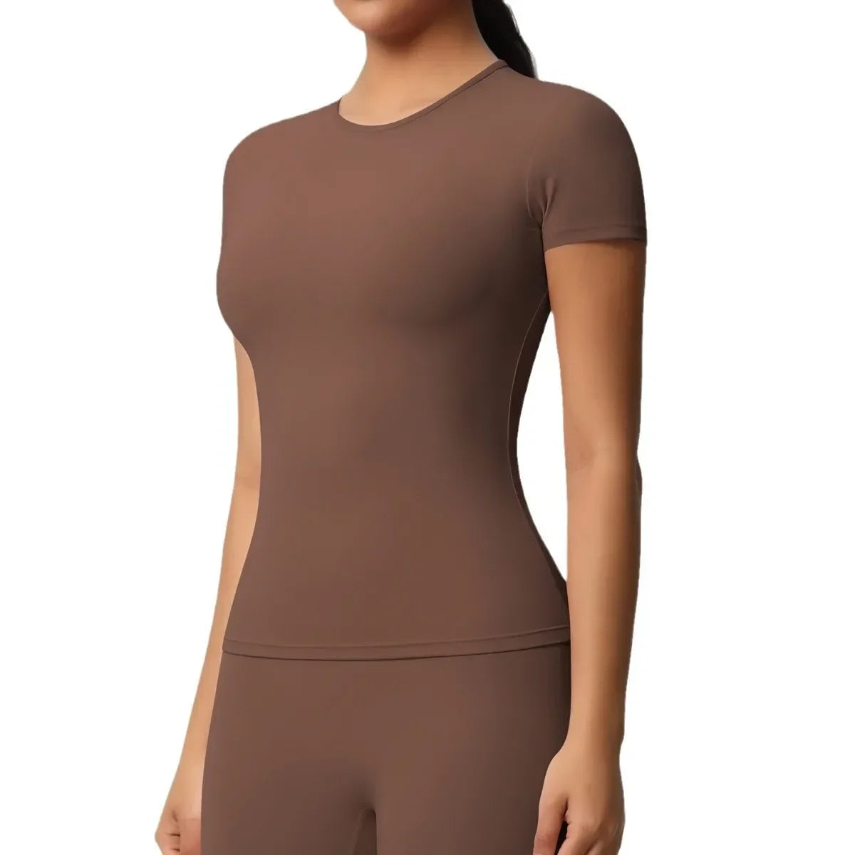 Women's Solid Compression Gym Yoga T-Shirt