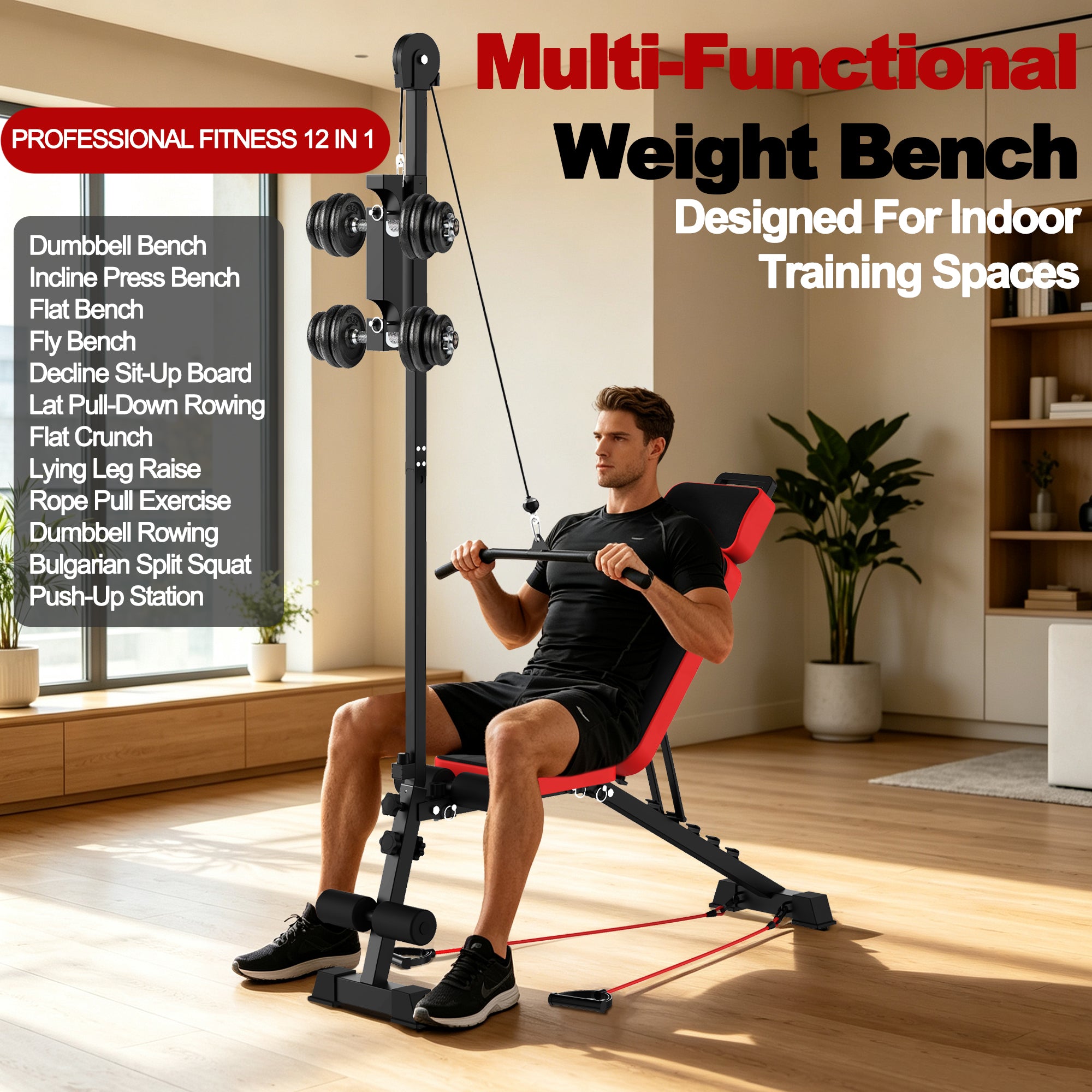Multi-Functional Adjustable Weight Bench